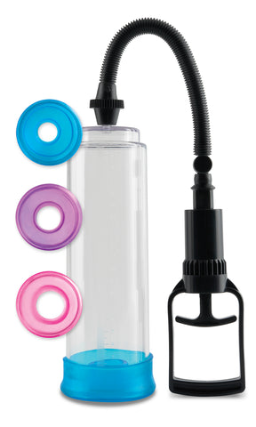 Pump Worx Cock Trainer Pump System Clear Penis Pump with Three Sleeves PUMPS