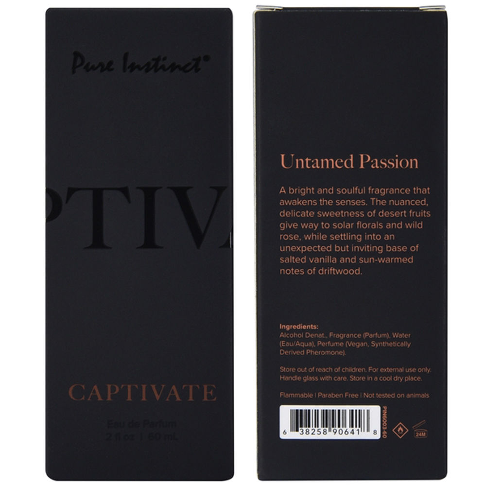 Pure Instinct Pheromone Eau De Parfum 2oz Captivate Scent Perfume Spray