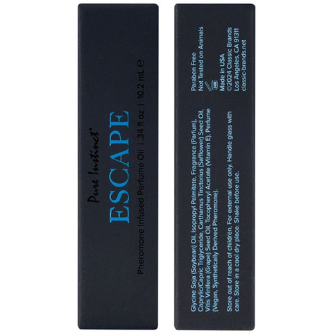 Pure Instinct Pheromone Perfume Oil Escape Scent 10ml Perfume Spray
