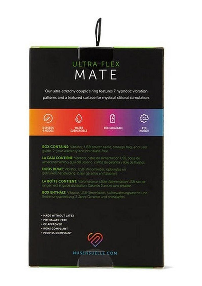 Nu Sensuelle Ultra Flex Mate (Black / Clear) – Couples Ring with Vibration > Cock Ring > Vibrating
