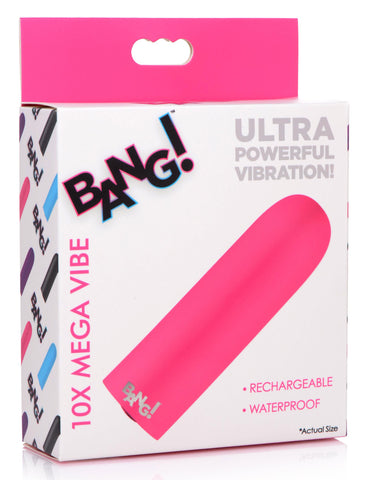 Mega Vibrator Bullet in Black with 10 Vibration Patterns BULLETS