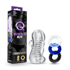 Quickie Kit Jerk Off Clear Stroker with Cock Rings > Sex Toys For Men > Masturbators > Manual
