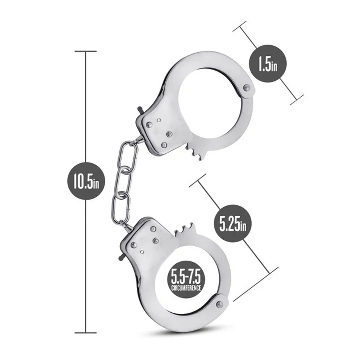 Temptasia Beginner Silver Bondage Cuffs with Adjustable Fit > Bondage Gear > Handcuffs
