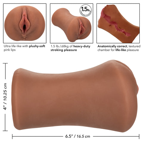 Stroke It Juicy Pussy (Brown) – Stroking Sleeve > Sex Toys For Men > Masturbators > Manual