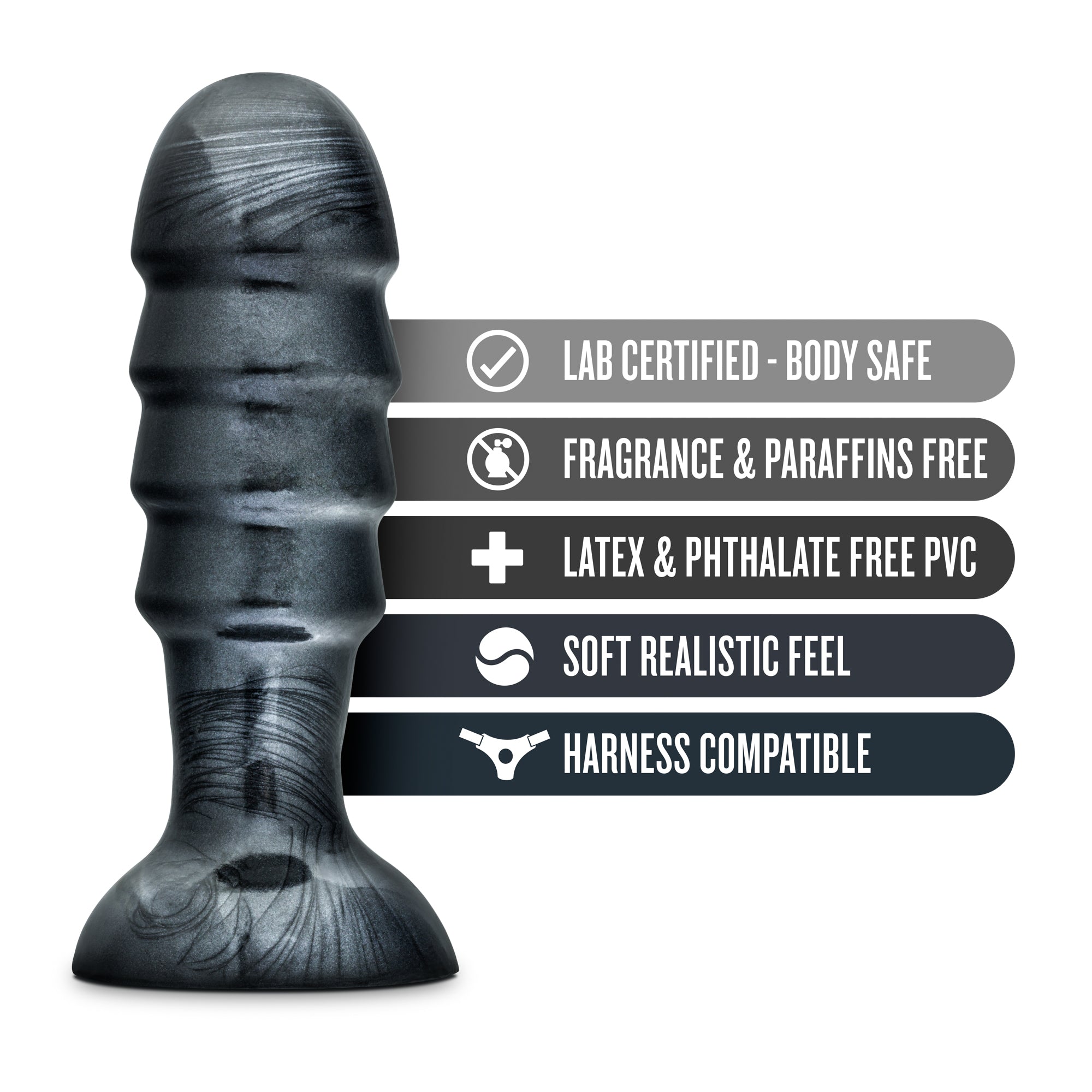 Jet Bruiser Carbon Metallic Black Pro-Sized Anal Plug Toy Butt Plugs