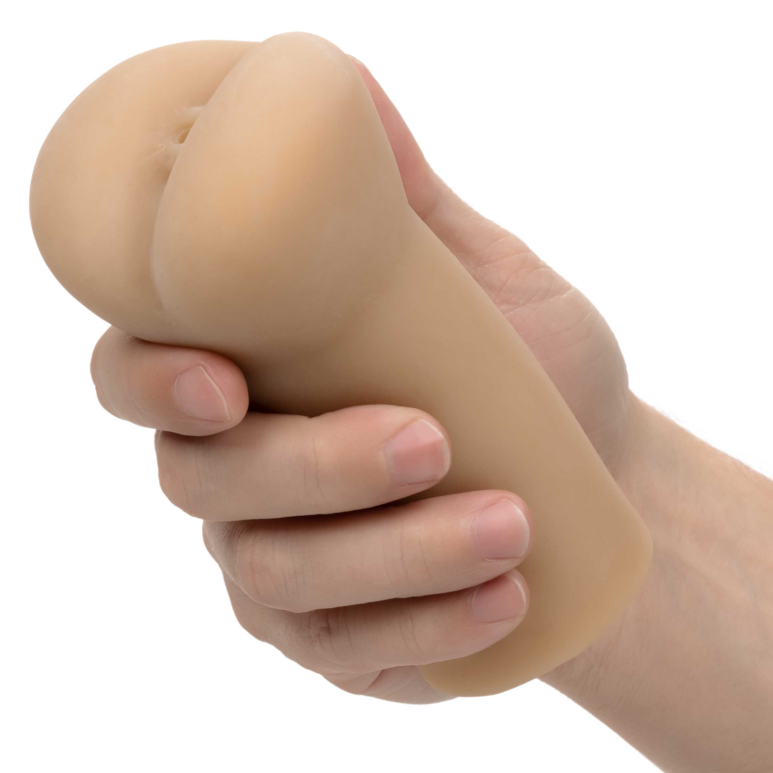 Cheap Thrills The Leather Daddy Stroker 5.5 Inch Flesh Tone with Pure Skin Material Strokers - Manual