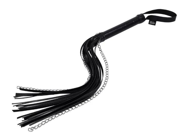 Shadow Chain Flogger – Faux Leather and Chain Impact Toy > Bondage Gear > Whips & Floggers Main image