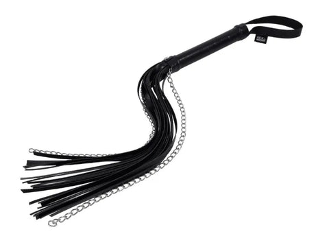 Shadow Chain Flogger – Faux Leather and Chain Impact Toy > Bondage Gear > Whips & Floggers