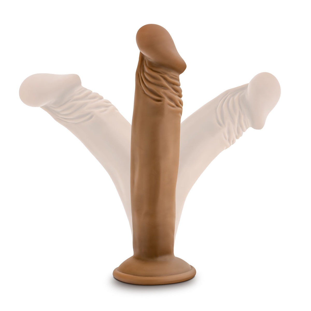 Blush Dr Skin Small 6 Inch Suction Cup Dildo Mocha Color Brown Dongs Realistic