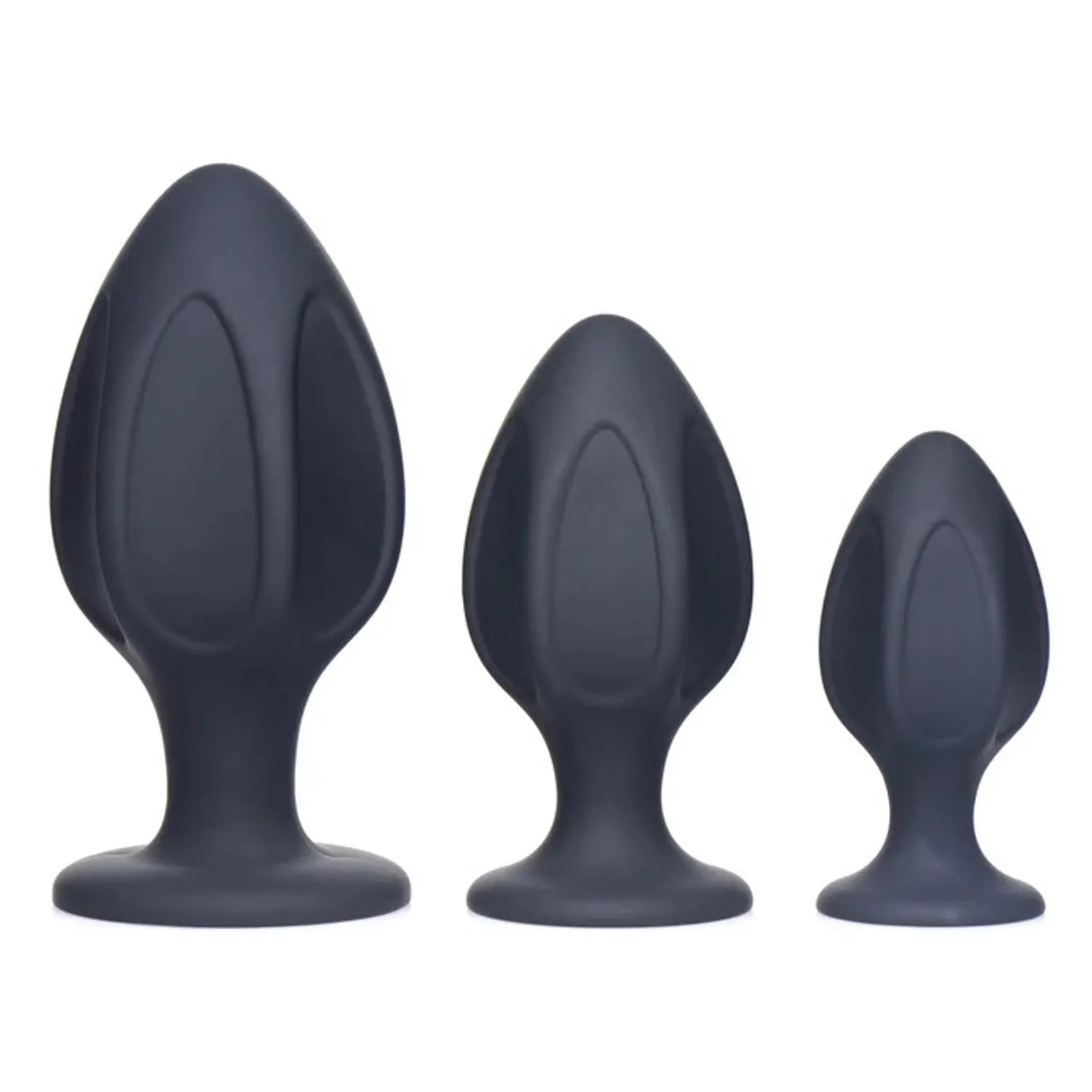 Triple Juicers (Black) – Silicone Anal Trainer Set with Suction Base > Anal Range > Butt Plug Kits Main image