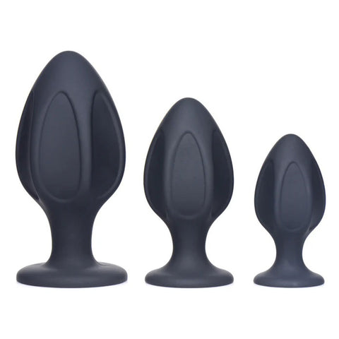 Triple Juicers Silicone Anal Plug Set in Black > Anal Range > Butt Plug Kits