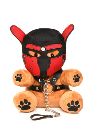 Bondage Pup Bear Plush with Puppy Mask and Leather Harness Party Supplies