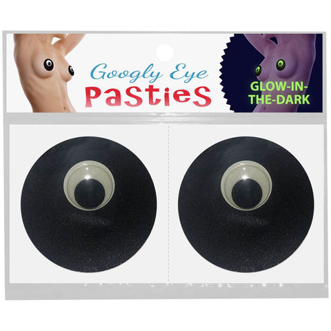 Googly Eye Glow in the Dark Pasties for Adult Intimacy Fun Black Pasties