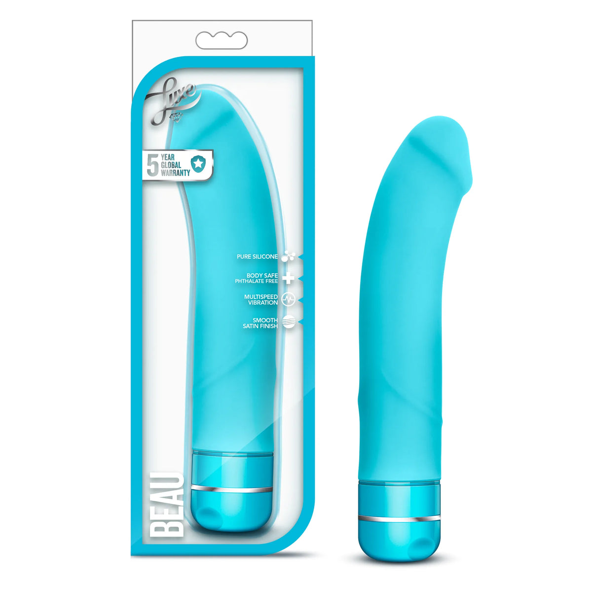 Beau Vibrating Dildo – Multi-Speed Firm G-Spot Vibrator Blue > Vibrators > G-Spot