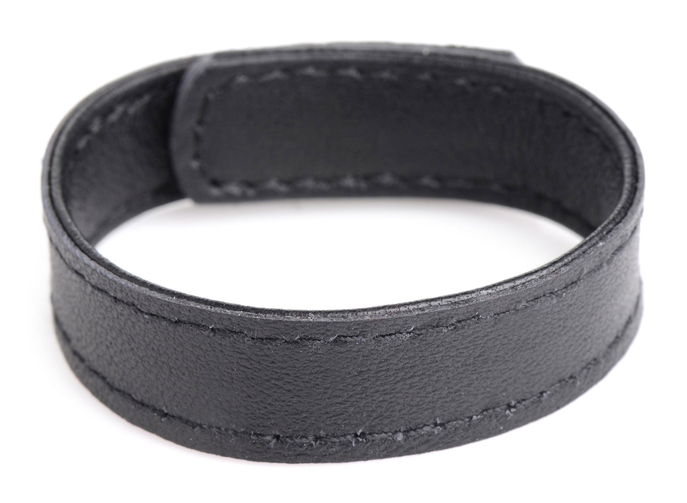 Adjustable Leather Cock Ring with Velcro Closure for Beginners COCK RINGS