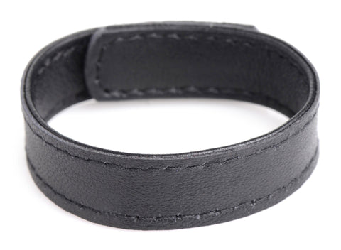 Adjustable Leather Cock Ring with Velcro Closure for Beginners COCK RINGS