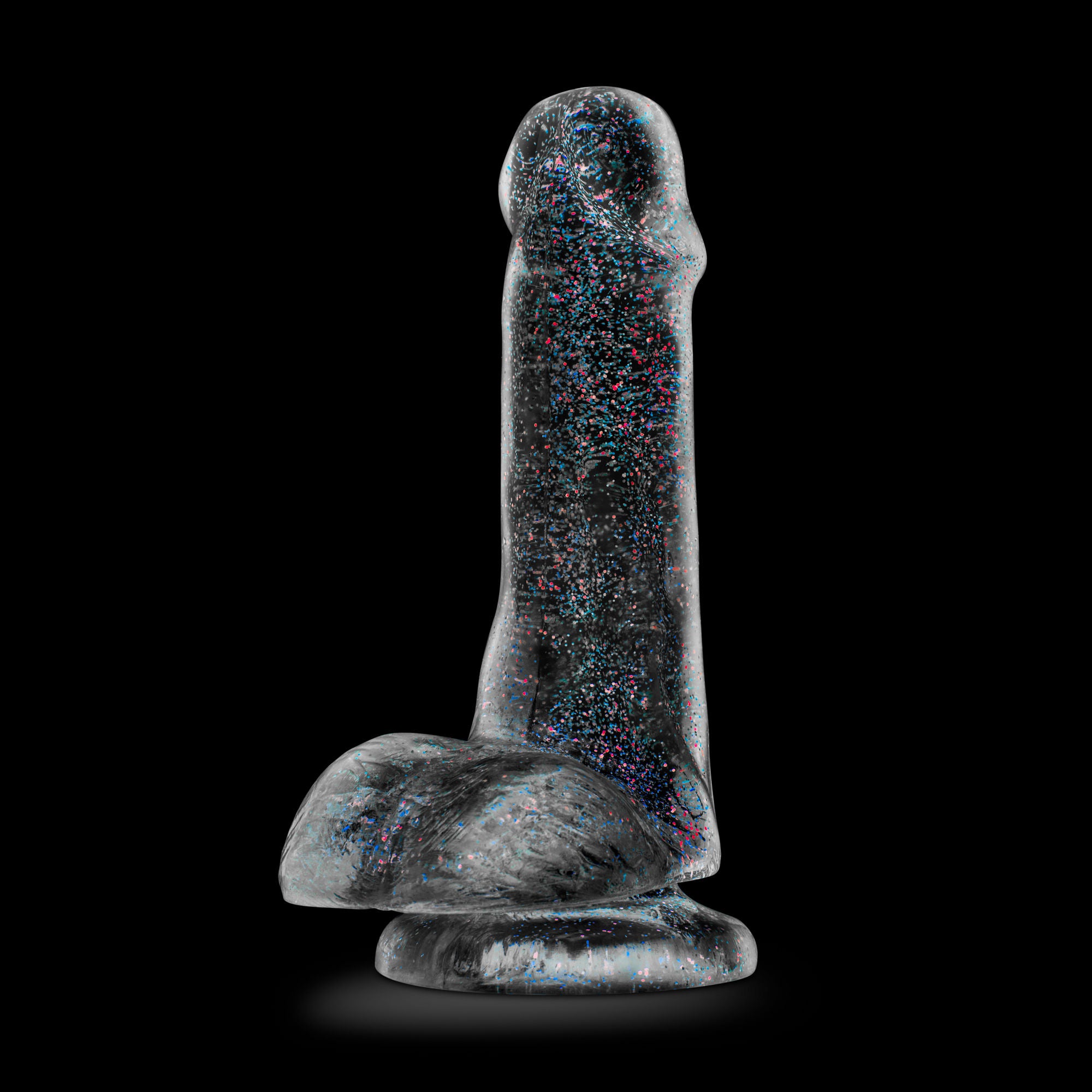 Naturally Yours 6 Inch Glitter Dildo Sparkling Clear Toy Clear DONGS