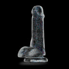 Naturally Yours 6 Inch Glitter Dildo Sparkling Clear Toy Clear > Dildos > Realistic Dildos