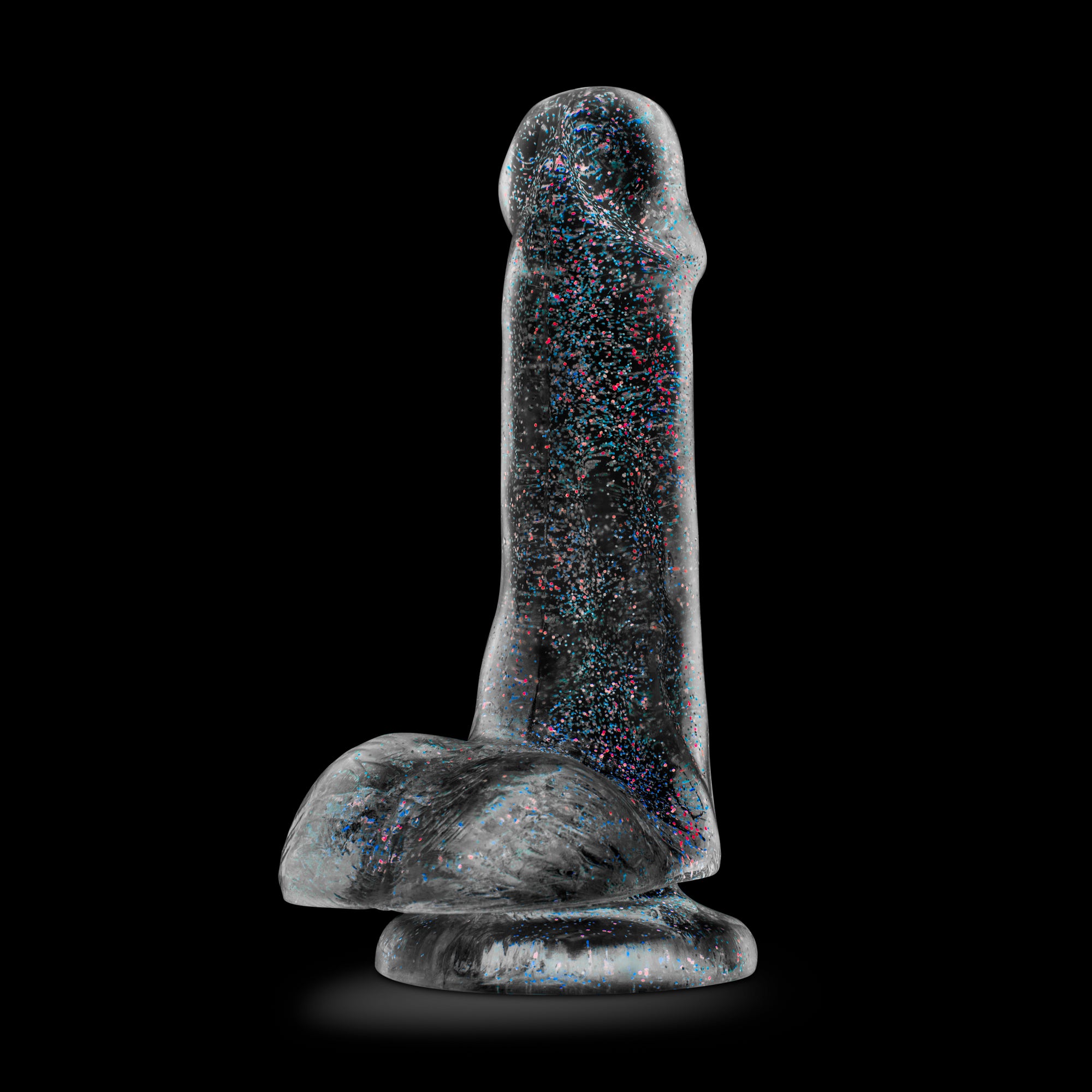 Naturally Yours 6 Inch Glitter Dildo Sparkling Clear Toy Clear > Dildos > Realistic Dildos