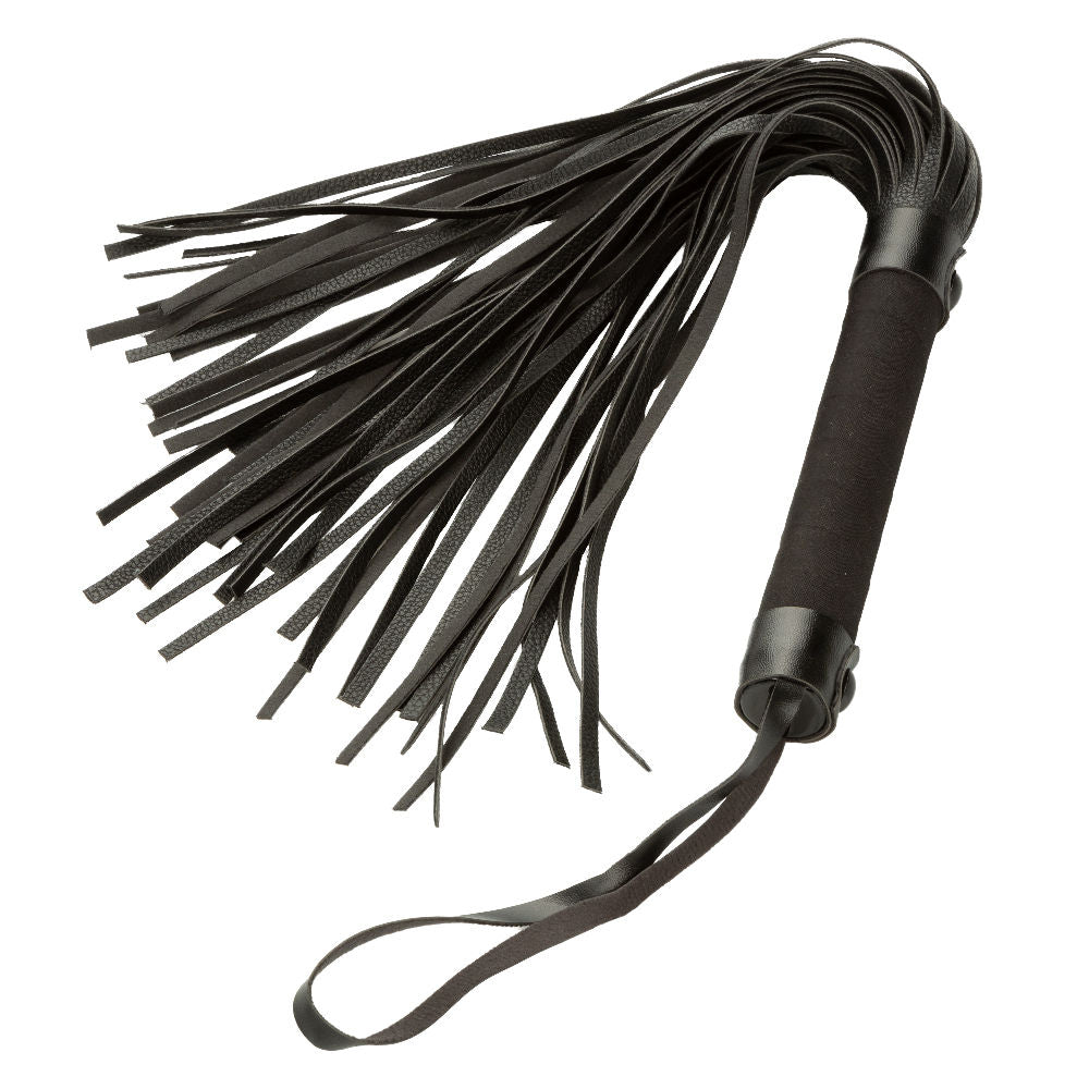 Nocturnal Collection Black Flogger for Sensory Bondage Play Whips & Paddles