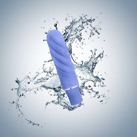 Luxe Nimbus Mini Silicone Vibrator with Satin Finish Periwinkle Vibrators