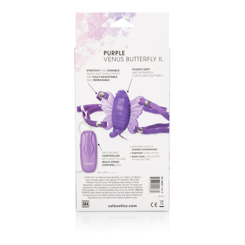 Venus Butterfly 2 Purple Clitoral Stimulator With Strap System BULLETS