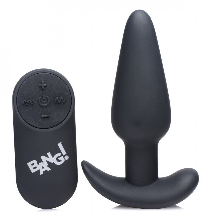Silicone Butt Plug (Black) – Remote-Controlled 21X Vibrating Butt Plug > Anal Range > Vibrating Butt Plugs