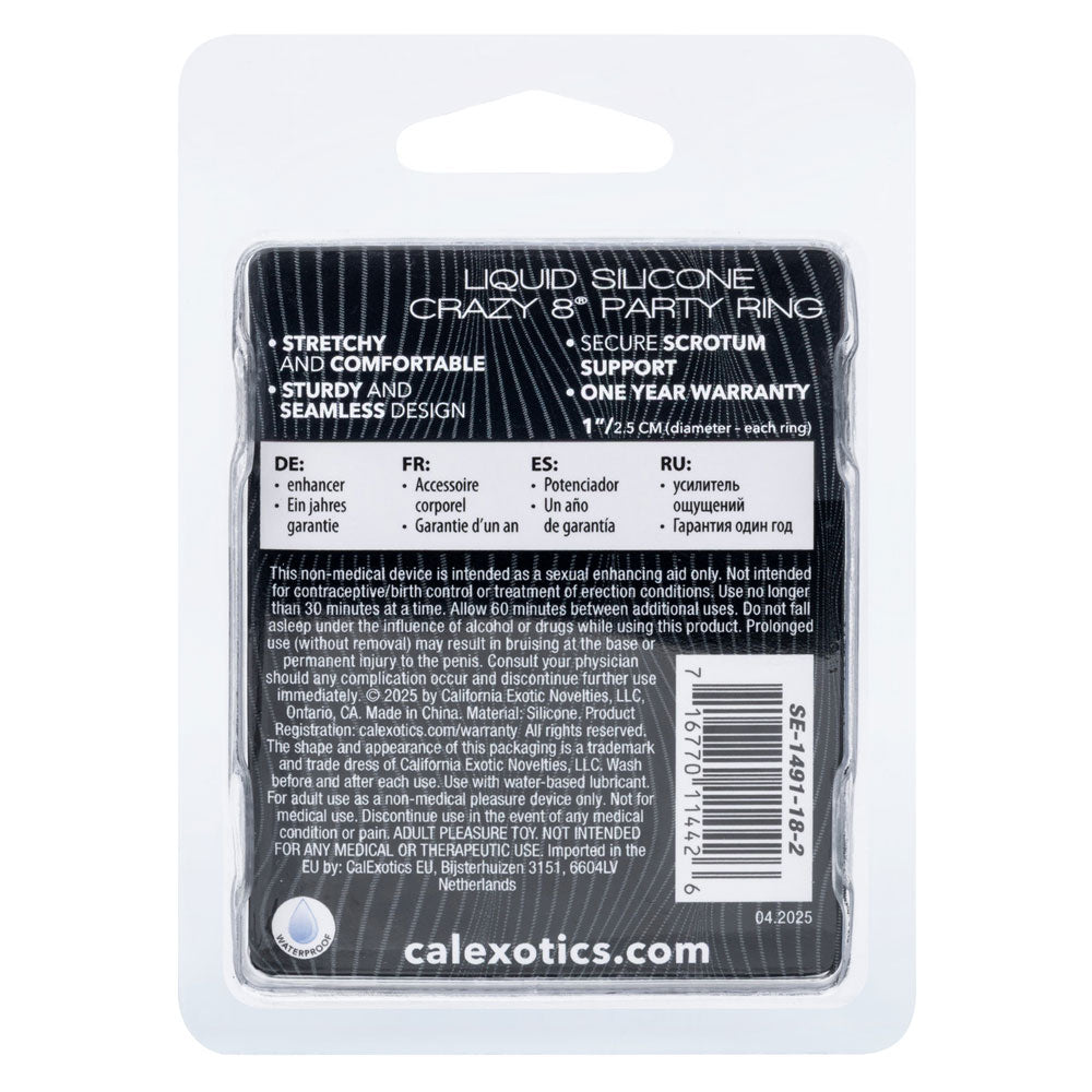 Alpha Liquid Silicone Crazy 8 Party Ring – Silicone Cock Ring Default Title > Cock Ring > Single