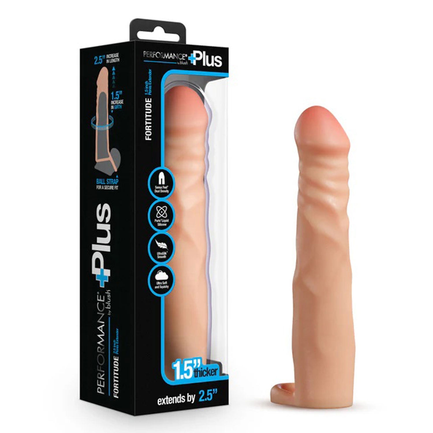 Performance Plus Silicone Penis Extender 2.5 Inch Beige Sleeve SLEEVES