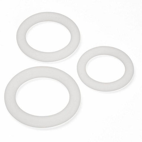 Cloud 9 Pro Sensual Silicone Cock Ring Set 3 Pack Clear COCK RING Set