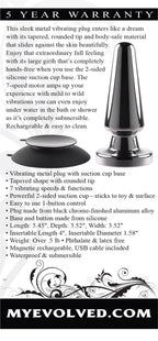 Advanced Metal Plug – 7-Speed Hands-Free Vibrating Butt Plug > Anal Range > Vibrating Butt Plugs