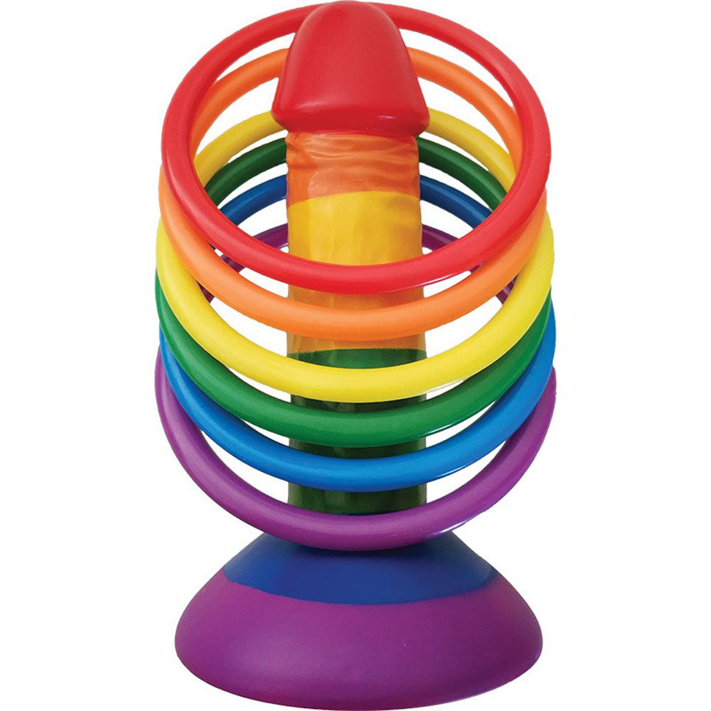 Rainbow Pecker Party Ring Toss Game Adult Erotic Party Toy Multi > Novelties > Gag Gifts