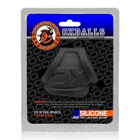 OxBalls Oxsling Silicone Power Sling Black Ice COCK RINGS Sling