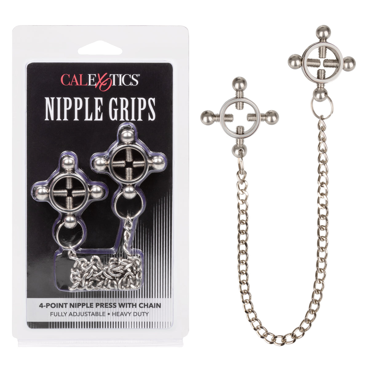 Nipple Grips 4 Point Nipple Press With Chain – Adjustable Nipple Clamp > Sex Toys > Nipple Clamps