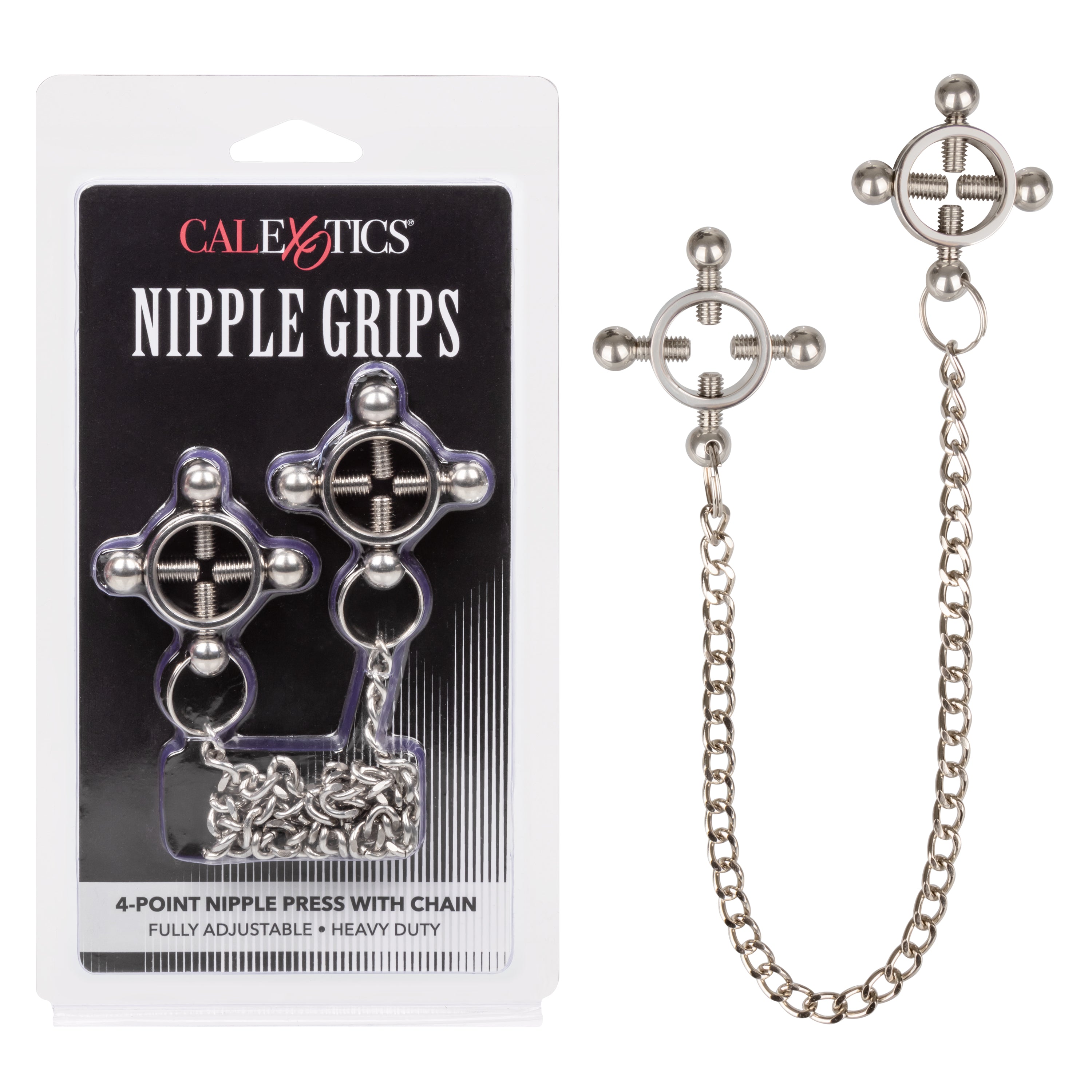 Nipple Grips 4 Point Nipple Press With Chain – Adjustable Nipple Clamp > Sex Toys > Nipple Clamps
