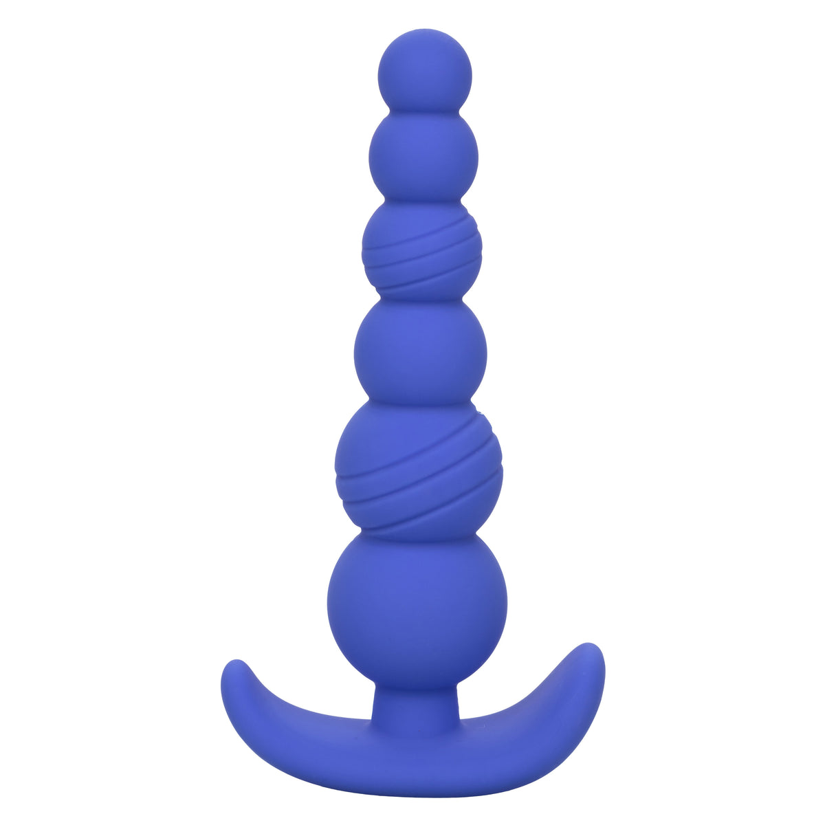 Cheeky X-6 Beads Silicone Anal Probe in Purple with Gradually Beaded Shaft and Pull Handle Base 5 Inch > Anal Range > Butt Plugs