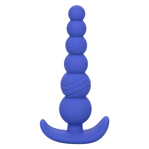 Cheeky X-6 Beads Silicone Anal Probe in Purple with Gradually Beaded Shaft and Pull Handle Base > Anal Range > Anal Beads