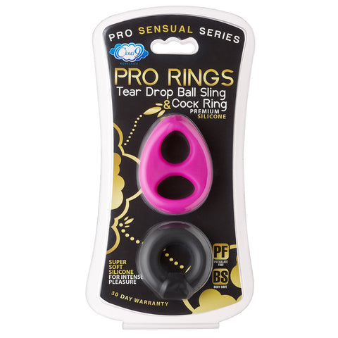 Pro Sensual Silicone Tear Drop Ball Sling Cock Ring Enhancer Multi COCK RINGS Sling