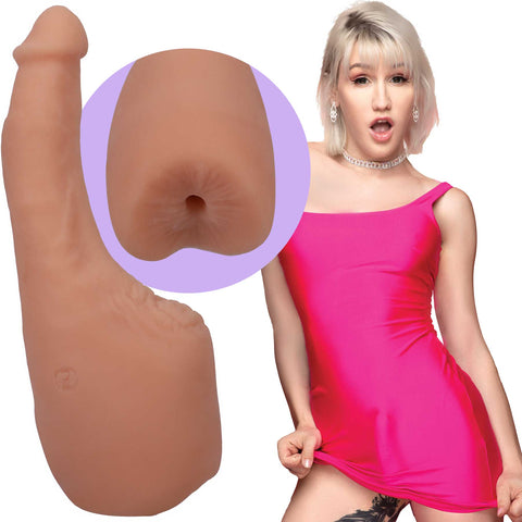 Signature Transgirl Lena Moon Ultraskyn 4.5 Inch Cock with Penetrable Ass Dongs Celebrity