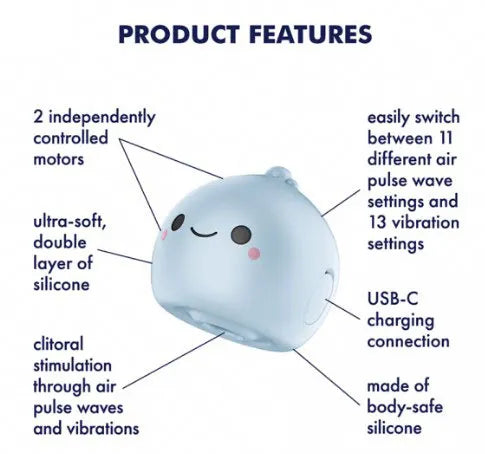 Satisfyer Mochi – Small Air Pulse Clitoral Vibrator Blue > Sex Toys For Ladies > Air Pulsation