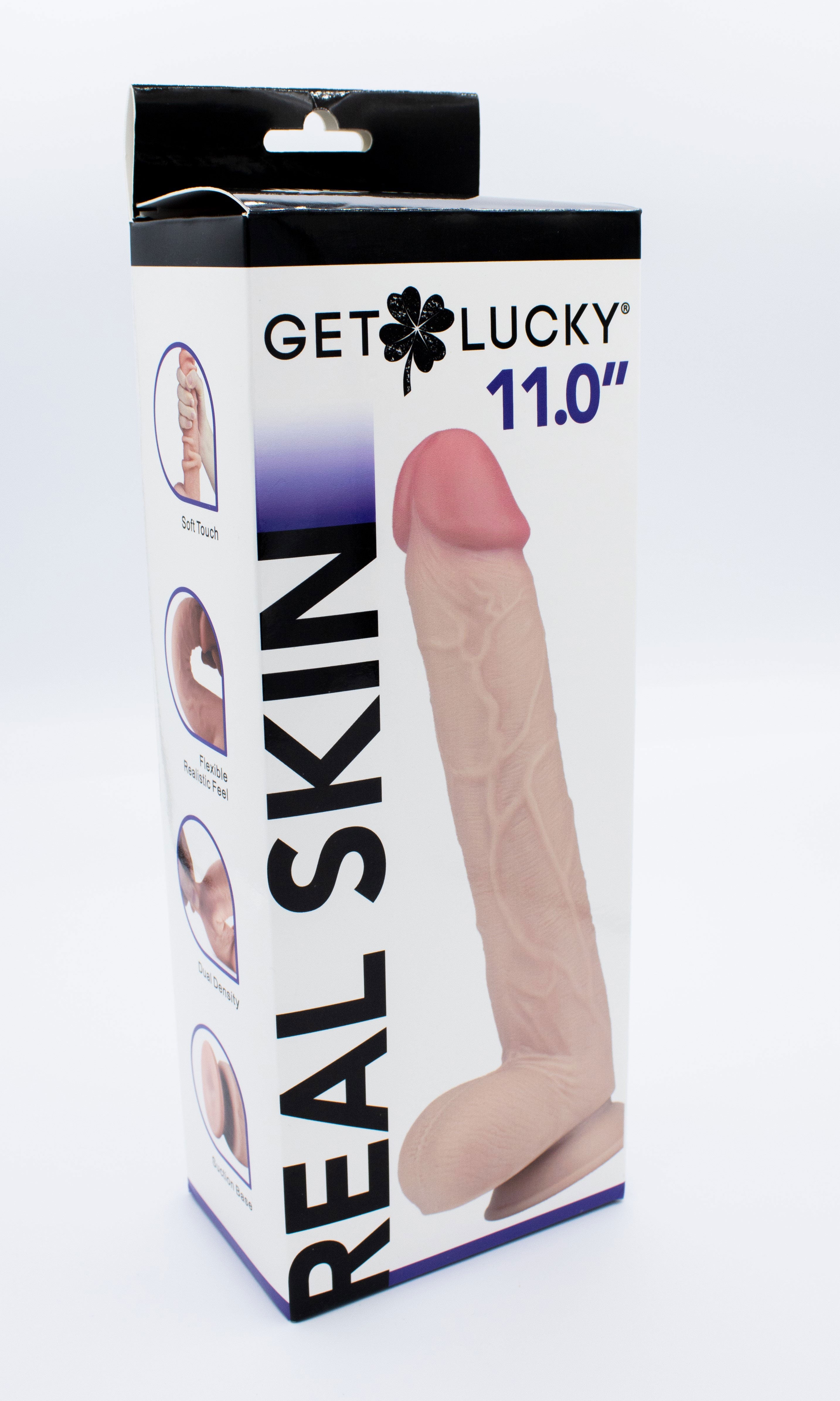 Get Lucky 11 Inch Realistic Tan Dildo with Bendable Skin Beige > Dildos > Large Dildos