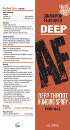 Deep AF Cinnamon Flavoured Deep Throat Spray 29 mls > Lube > Oral Gels & Sprays