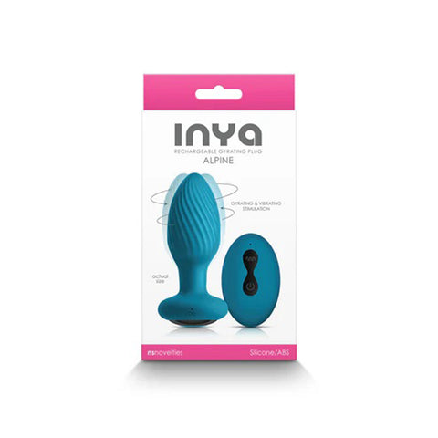 Inya Alpine 2.0 Teal Remote Controlled Butt Plug 10.7 cm Butt Plugs - Vibrating
