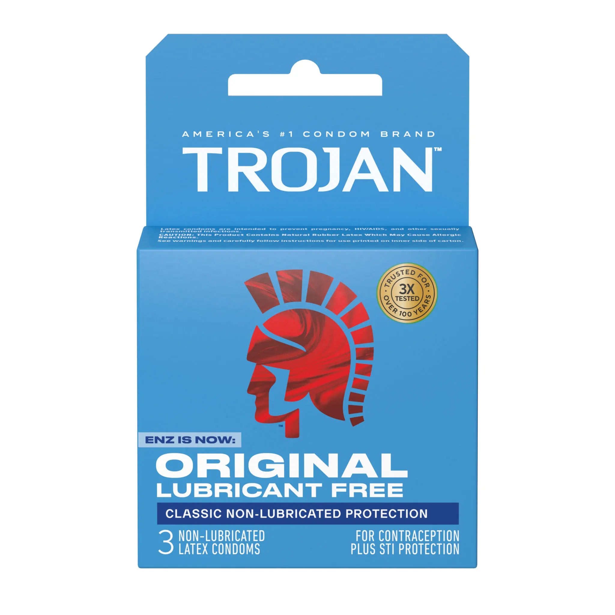 Trojan Enz Non-Lubricated Latex Condoms 3 Pack Adult Intimacy > Essentials > Condoms