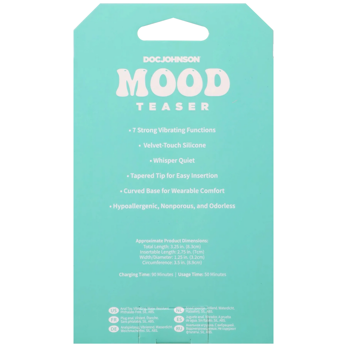 Mood Teaser Water Resistant Rechargeable Vibrating Micro Plug > Anal Range > Vibrating Butt Plugs