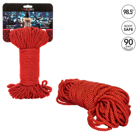 Scandal Red BDSM Rope 30 Meters for Creative Bondage Play Rope