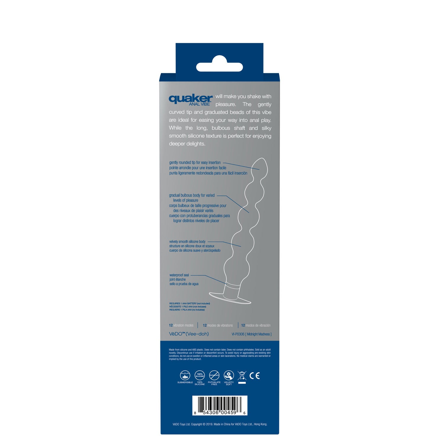 Quaker Midnight Madness Anal Vibrator with Curved Beads Design > Anal Range > Anal Beads