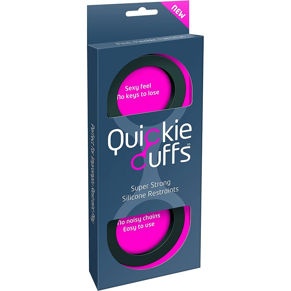 Quickie Cuffs Medium Silicone Wrist Restraints – Flexible Comfortable Silicone Restraint Wrist Cuffs > Bondage Gear > Handcuffs