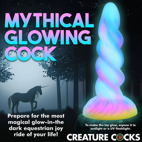 Moon Rider Glow in the Dark Unicorn Dildo for Adult Intimacy Fantasy Dongs