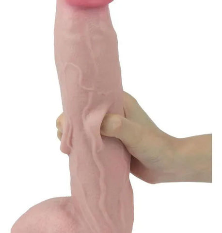 Real Skin 12 Inch Dual Layer Light Brown – Lifelike Dual Density Dildo > Dildos > Large Dildos